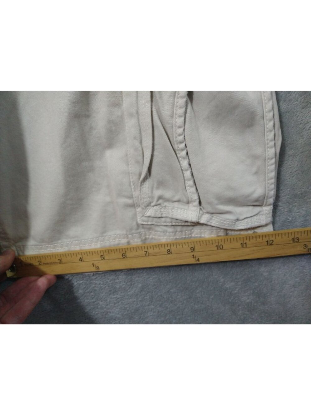 American Eagle Shorts Mens 32 x 11 Beige Cargo Classic Fit Baggy Stater Grunge - Picture 6 of 9